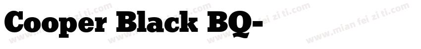 Cooper Black BQ字体转换